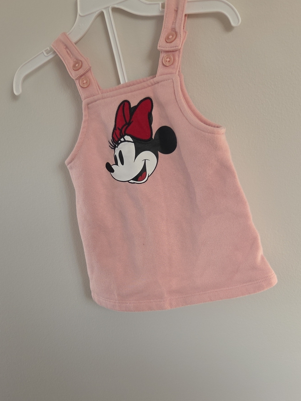 Disney Pink Minnie Mouse Tank Top with Red Bow